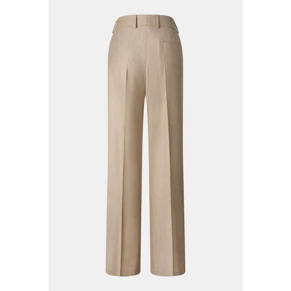 Bogner Jody Virgin Wool Trousers in Camel, view 2 | Tailored pants | Coveti