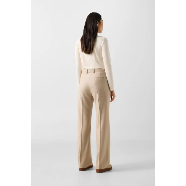 Bogner Jody Virgin Wool Trousers in Camel, view 4 | Tailored pants | Coveti