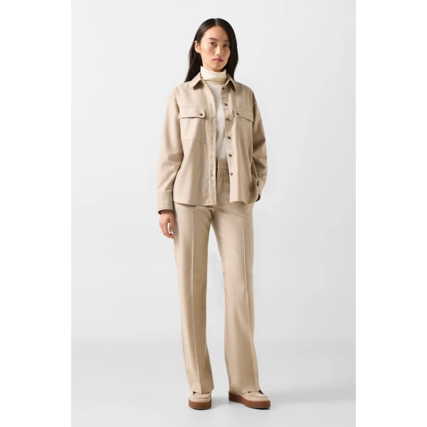 Bogner Jody Virgin Wool Trousers in Camel, view 5 | Tailored pants | Coveti