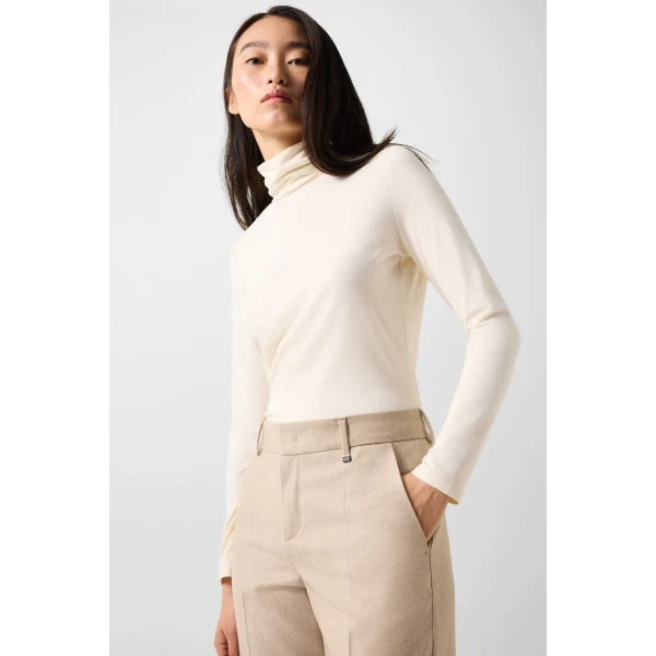 Bogner Jody Virgin Wool Trousers in Camel, view 6 | Tailored pants | Coveti