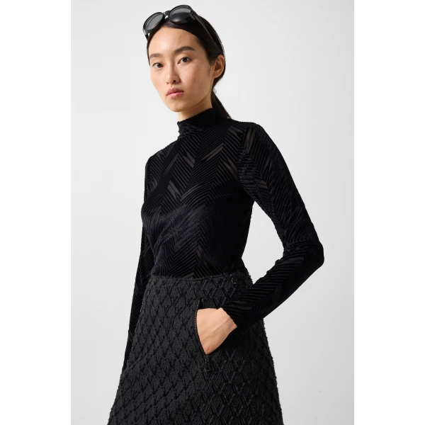 Bogner Joselyn's Skirt in Black, view 6 | Midi Skirts | Coveti