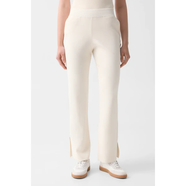 Bogner Josie Knitted Trousers in Cream, view 3 | Pants | Coveti