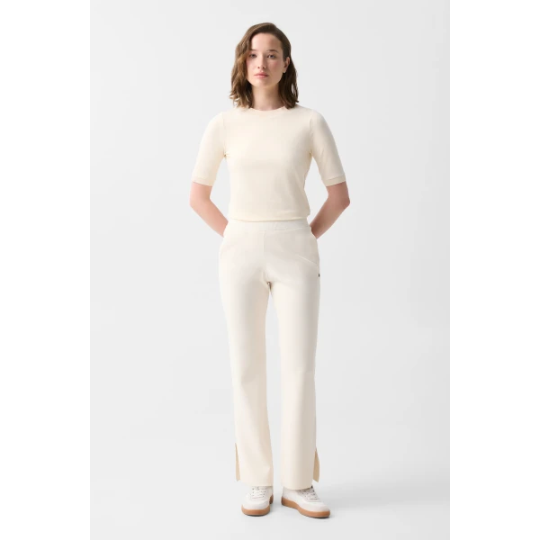 Bogner Josie Knitted Trousers in Cream, view 5 | Pants | Coveti