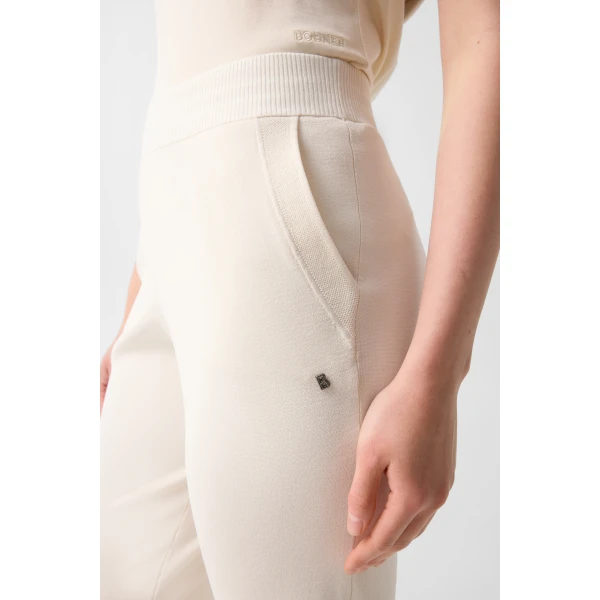 Bogner Josie Knitted Trousers in Cream, view 6 | Pants | Coveti