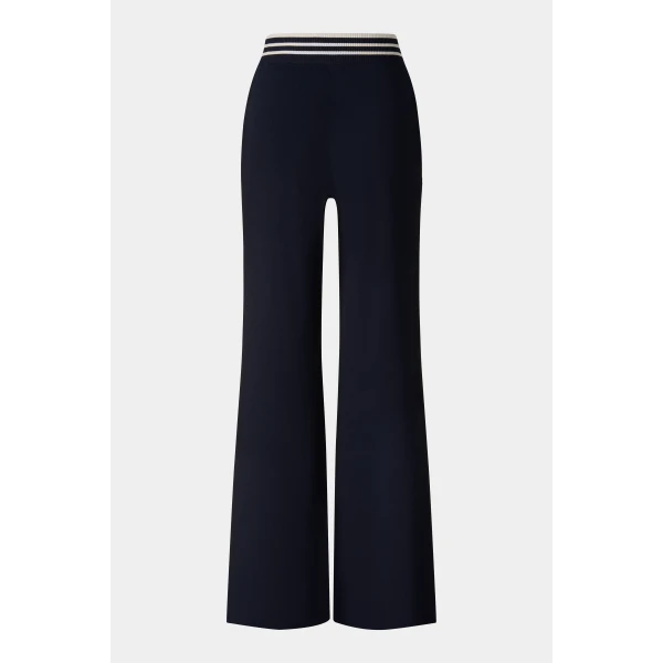 Bogner Josie Knitted Trousers in Navy, view 2 | Pants | Coveti