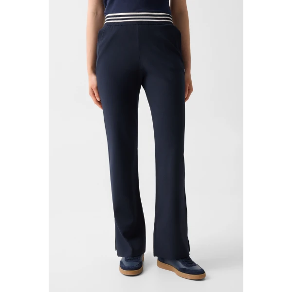 Bogner Josie Knitted Trousers in Navy, view 3 | Pants | Coveti