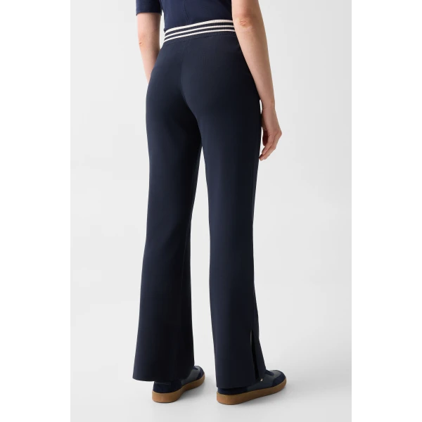 Bogner Josie Knitted Trousers in Navy, view 4 | Pants | Coveti