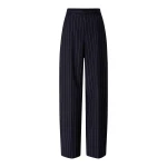 Bogner Joya Virgin Wool Trousers in Navy | Tailored pants | Coveti