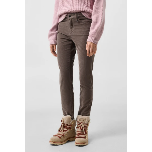 Bogner Julie Corduroy Trousers in Grey-Brown, view 3 | Tailored pants | Coveti