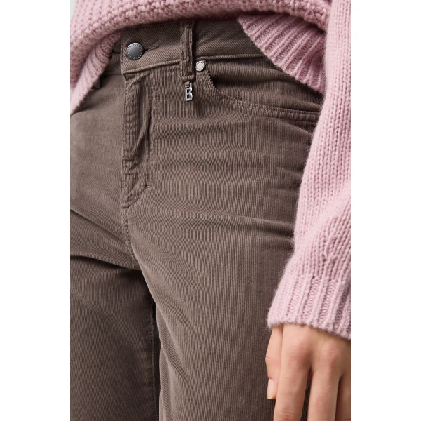 Bogner Julie Corduroy Trousers in Grey-Brown, view 6 | Tailored pants | Coveti