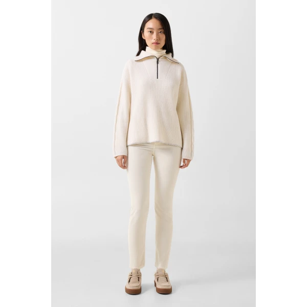Bogner Julie Corduroy Trousers in Off White, view 5 | Tailored pants | Coveti