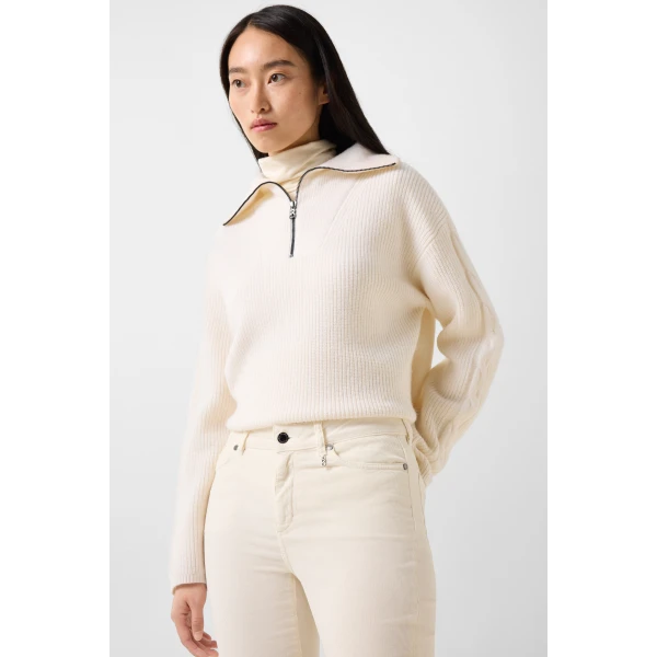 Bogner Julie Corduroy Trousers in Off White, view 6 | Tailored pants | Coveti