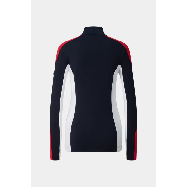 Bogner Julika First Layer in Navy, White and Red, view 2 | Long Sleeve | Coveti