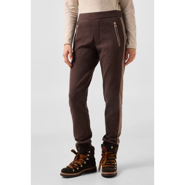 Bogner Katalin Flannel Trousers in Dark Brown, view 3 | Sweatpants | Coveti