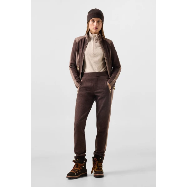 Bogner Katalin Flannel Trousers in Dark Brown, view 5 | Sweatpants | Coveti