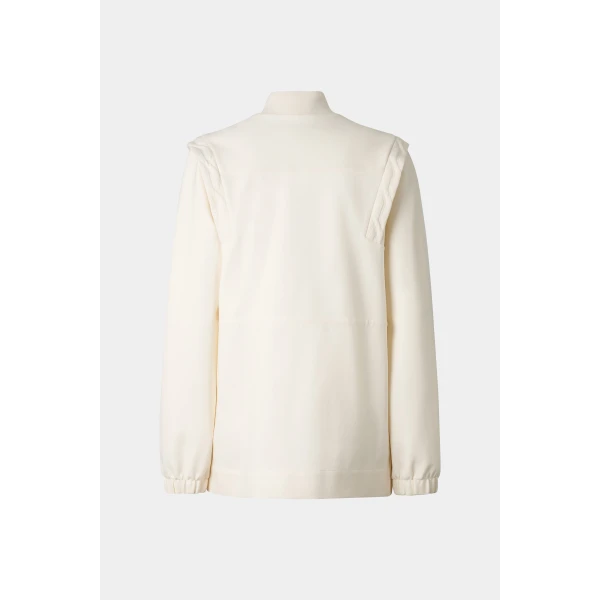 Bogner Katalina Jersey Jacket in Off White, view 2 | Hoodies | Coveti