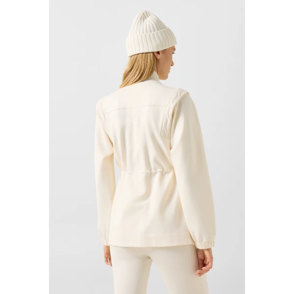 Bogner Katalina Jersey Jacket in Off White, view 4 | Hoodies | Coveti