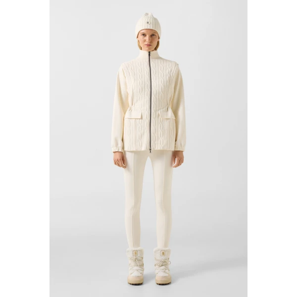 Bogner Katalina Jersey Jacket in Off White, view 5 | Hoodies | Coveti