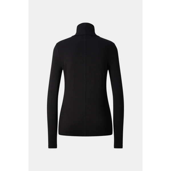 Bogner Katinka Long-Sleeved Top in Black, view 2 | Long Sleeve | Coveti