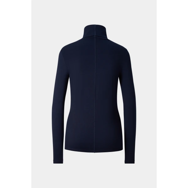 Bogner Katinka Long-Sleeved Top in Navy, view 2 | Long Sleeve | Coveti