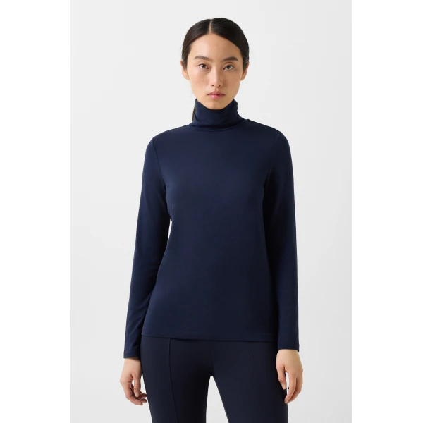 Bogner Katinka Long-Sleeved Top in Navy, view 3 | Long Sleeve | Coveti
