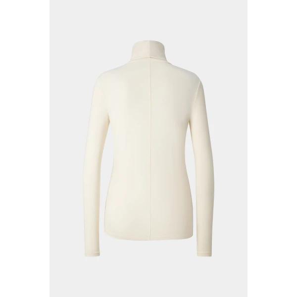 Bogner Katinka Long-Sleeved Top in Off White, view 2 | Long Sleeve | Coveti