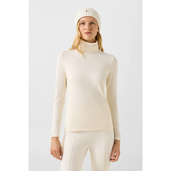 Bogner Katinka Long-Sleeved Top in Off White, view 3 | Long Sleeve | Coveti