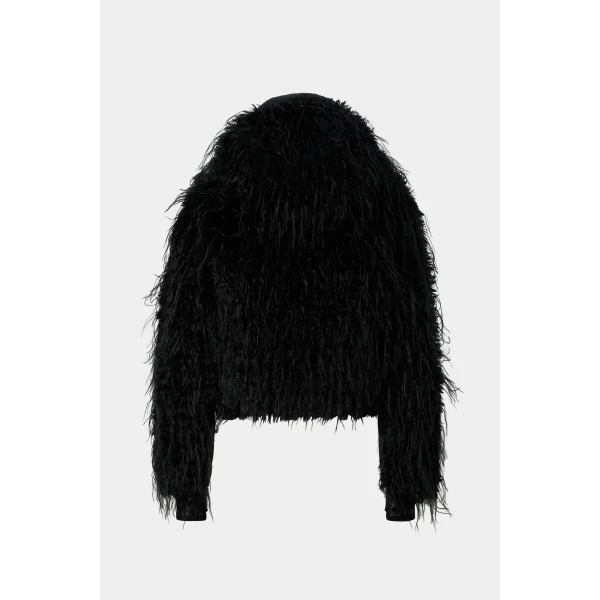 Bogner Kela Faux Fur Ski Jacket in Black, view 3 | Jackets | Coveti