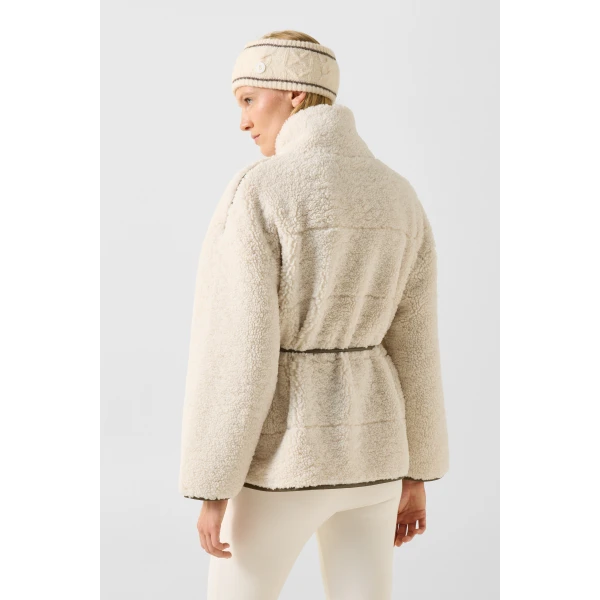 Bogner Kimberly Teddy Jacket in Cream, view 5 | Shearling Jackets | Coveti