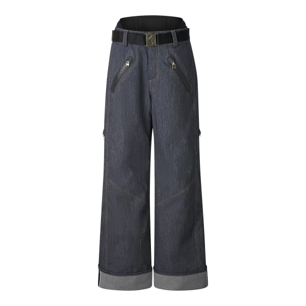 Klea Denim Ski Trousers in Denim Blue