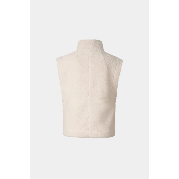 Bogner Kylie Teddy Vest in Off White, view 3 | Vests | Coveti