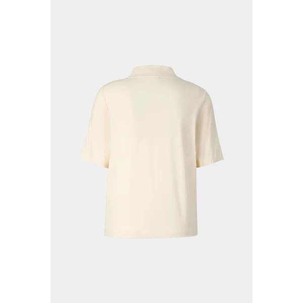 Bogner Lacey Shirt in Cream, view 2 | Short Sleeved | Coveti