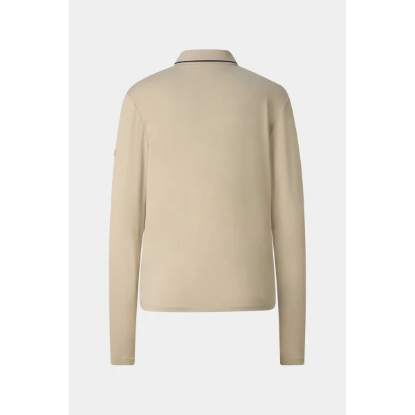 Bogner Laurissa Technical Long-Sleeved Top in Sand, view 2 | Long Sleeve | Coveti