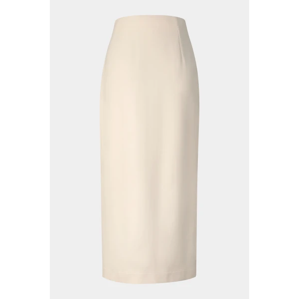 Bogner Lea Jersey Skirt in Cream, view 2 | Midi Skirts | Coveti