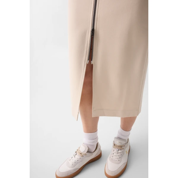 Bogner Lea Jersey Skirt in Cream, view 6 | Midi Skirts | Coveti