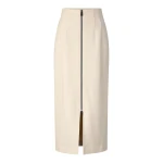 Bogner Lea Jersey Skirt in Cream | Midi Skirts | Coveti
