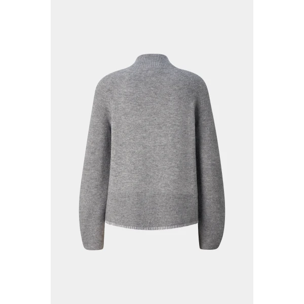 Bogner Lena Virgin Wool Jumper in Grey, view 2 | Sweaters | Coveti