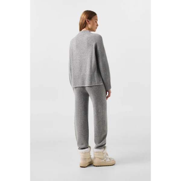 Bogner Lena Virgin Wool Jumper in Grey, view 4 | Sweaters | Coveti