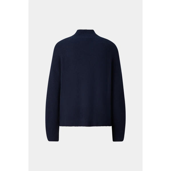 Bogner Lena Virgin Wool Jumper in Navy, view 2 | Sweaters | Coveti