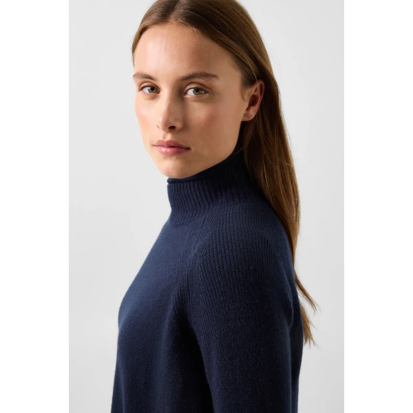Bogner Lena Virgin Wool Jumper in Navy, view 6 | Sweaters | Coveti
