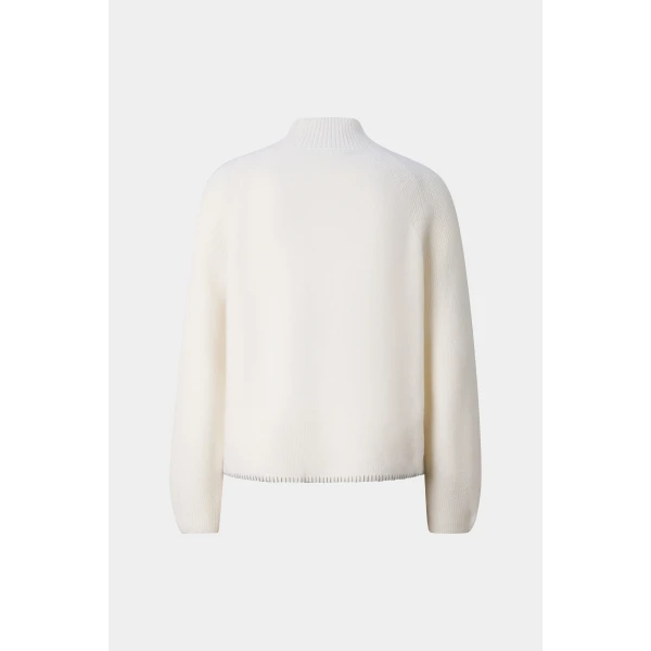 Bogner Lena Virgin Wool Jumper in Off White, view 2 | Sweaters | Coveti