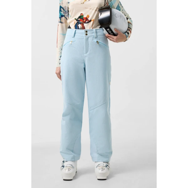 Bogner Lenie Corduroy Ski Trousers in Light Blue, view 3 | Pants | Coveti