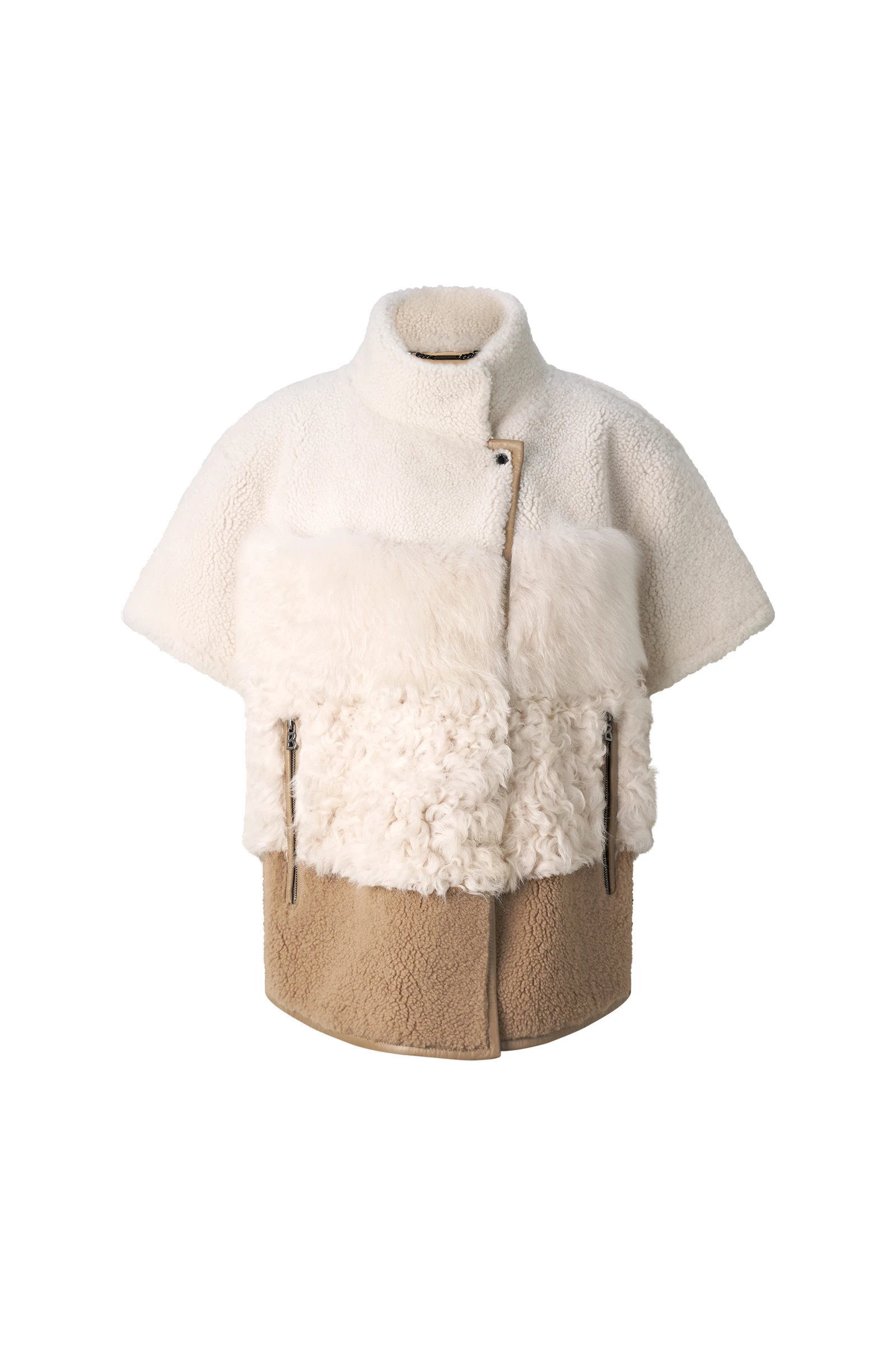 Bogner Lexy Lambskin Jacket in Cream and Brown Bogner Lexy Lambskin Jacket in Cream and Brown | Shearling Jackets | Coveti