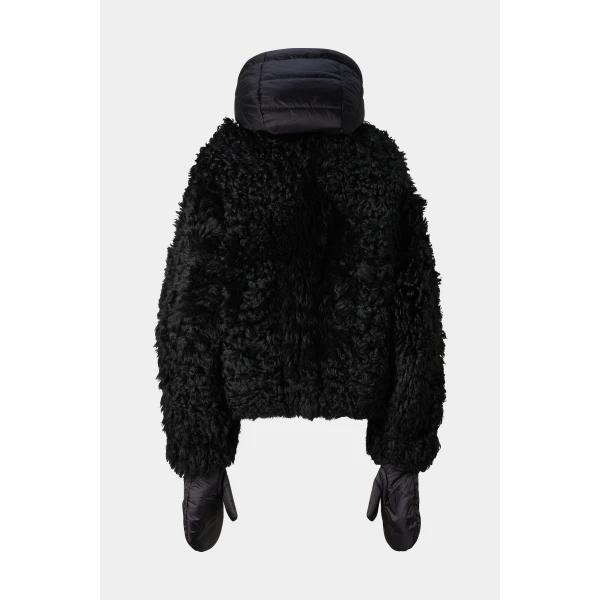 Bogner Liz Lambskin Jacket in Black, view 3 | Shearling Jackets | Coveti