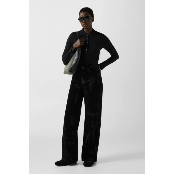 Bogner Lizzy Wide-Fit Jeans in Black, view 5 | Denim | Coveti