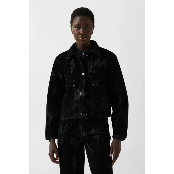 Bogner Lore Denim Jacket in Black, view 4 | Denim | Coveti
