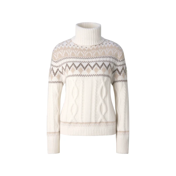 Bogner Lorely Cashmere Jumper in Off White and Beige | Sweaters | Coveti