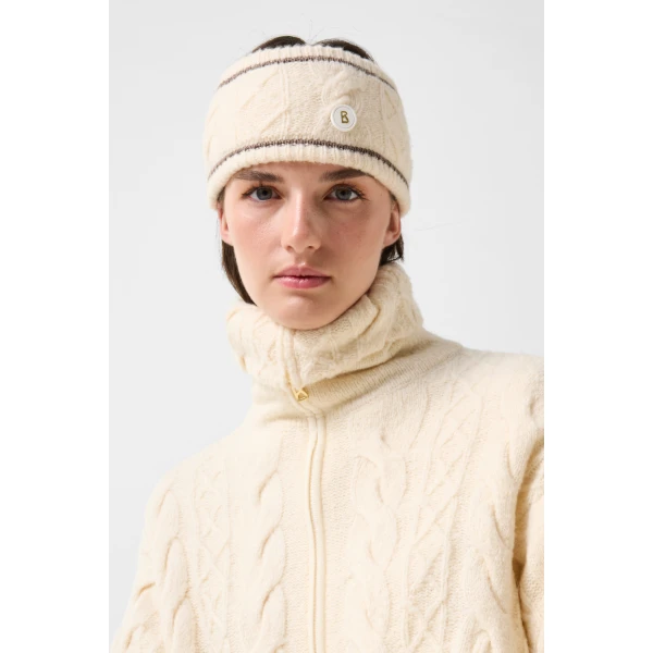 Bogner Lotta Virgin Wool Knit Jacket in Off White, view 6 | Cardigan | Coveti
