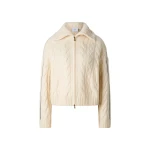 Bogner Lotta Virgin Wool Knit Jacket in Off White | Cardigan | Coveti