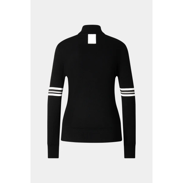 Bogner Louise Virgin Wool Jumper in Black and White, view 2 | Sweaters | Coveti